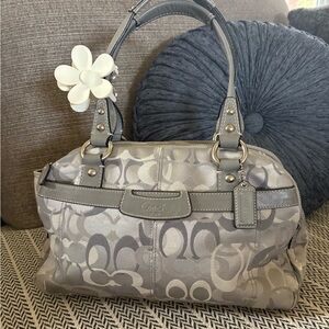 Coach Gray Signature Tote Bag